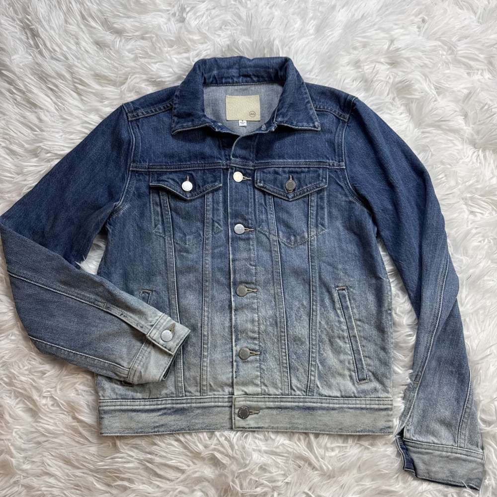 Adriano‎ Goldschmied AG Denim Jean Jacket Crop Women Small Light Wash Trucker